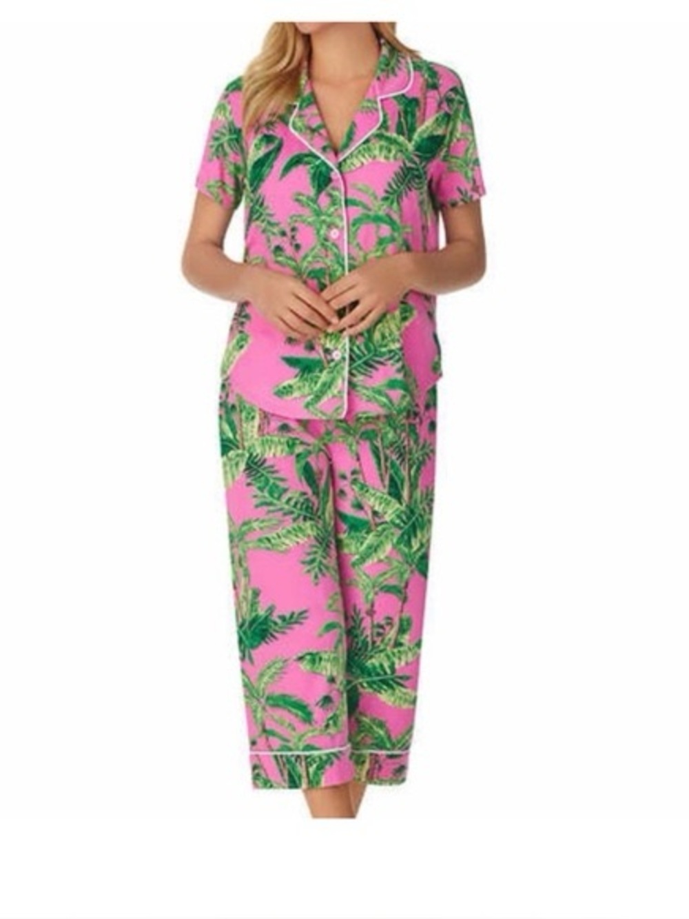 💫2/$25 • Room Service Coconut Palm Tree Tropical Print 2 Piece PJ Set
